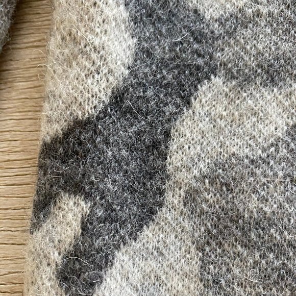 ATHLETA GRAY CAMO ALPACA MERINO WOOL SWEATER - Picture 6 of 7